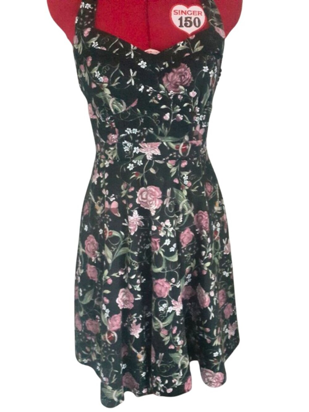 Floral Insect Swing Dress